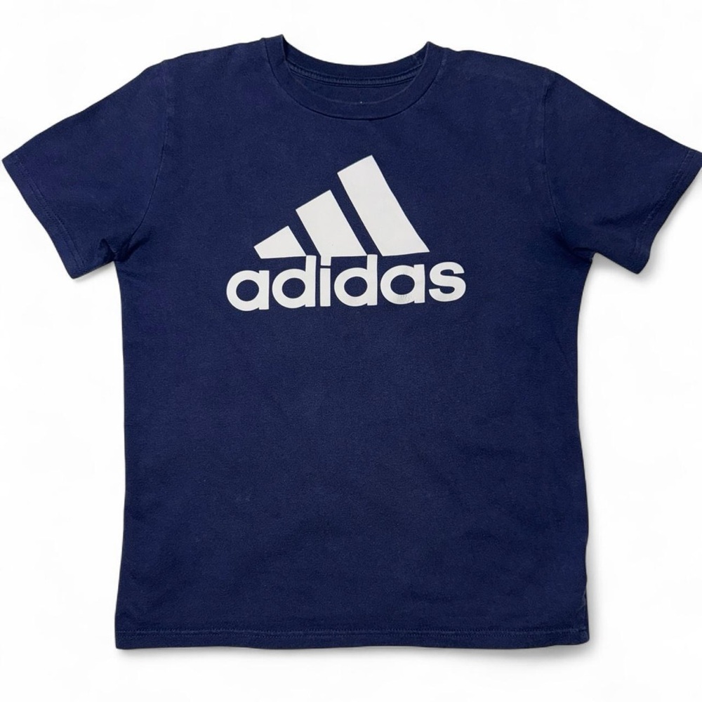 Adidas Kids Short Sleeve Tee in Navy and White size M (10/12)
